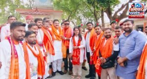पीएम मोदी की जन्मभूमि से निकली संकल्प सेवा यात्रा का पिंडरा में भव्य स्वागत